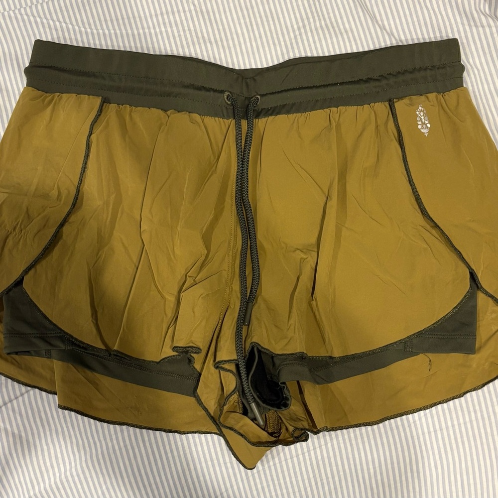 Olive Green Free People Athletic Shorts